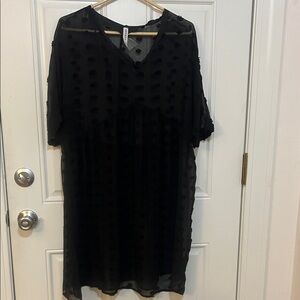Zenana Outfitters Black Textured Dress